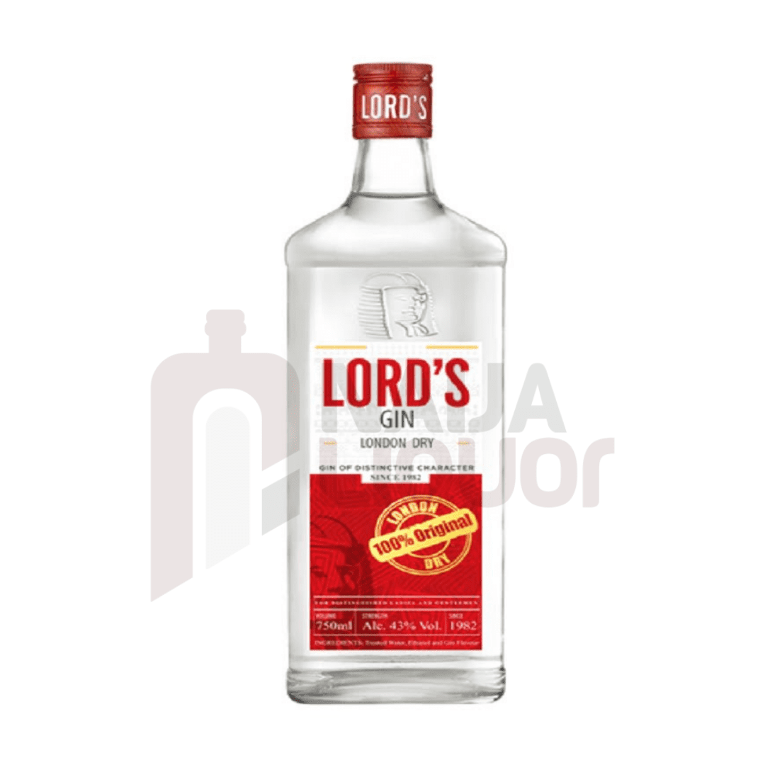 Lords Dry Gin bottle, Nigerian London Dry Gin brand since 1982